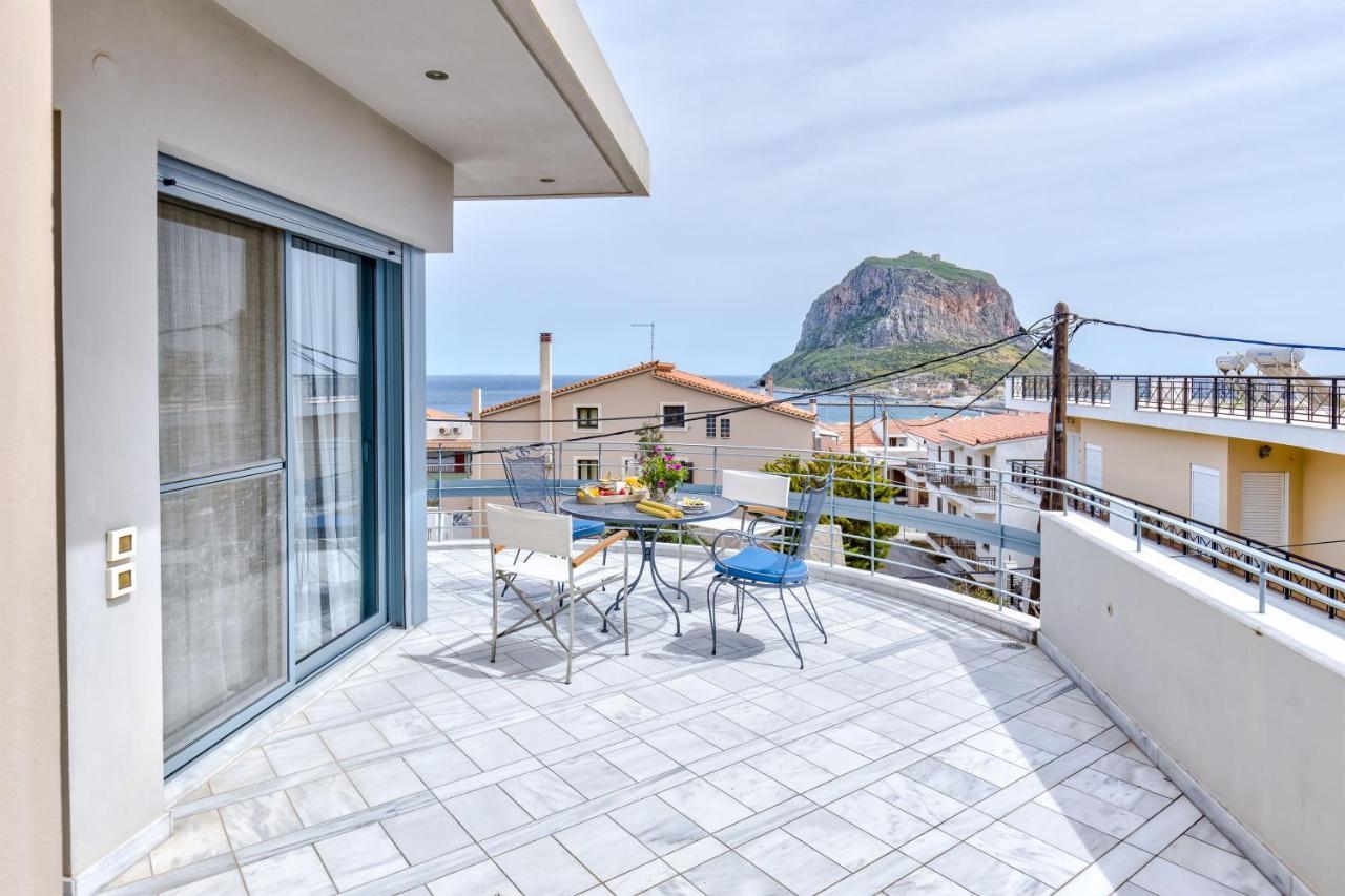 Monemvasia Modern Flat With Panoramic Sea View Ngoại thất bức ảnh